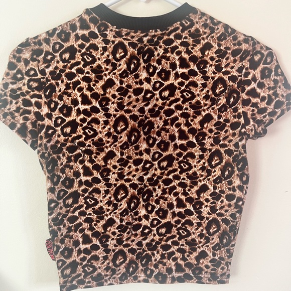 Authentic Versace Jeans Couture Leopard Crop Top - Picture 7 of 9